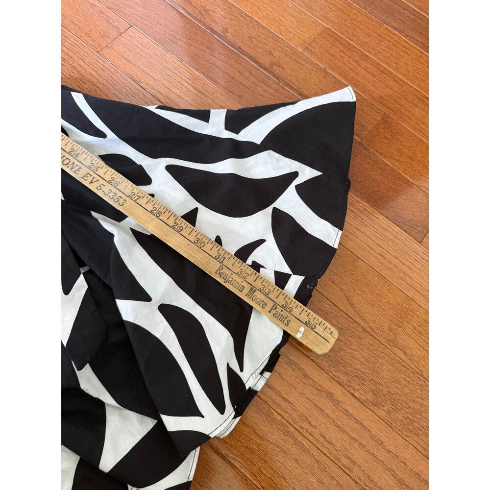 MSK | Summer Preppy Vacation Black/White Abstract Belted Fit & Flare Mini Dress - Picture 10 of 11